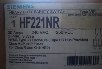 I-T-E HF221NR Distribution