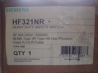 I-T-E HF321NR Distribution