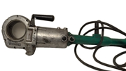 Greenlee 440 PortaThread Handheld Power Pipe Threader. Portable 1/2-inch to 2-inch pipe threading capacity. High-torque 115V AC motor with industrial-grade gearbox. Features a heavy-duty support arm to absorb torque during threading operations. Compatible