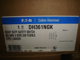 Cutler-Hammer DH361NGK Distribution Cutler-Hammer DH361NGK Distribution